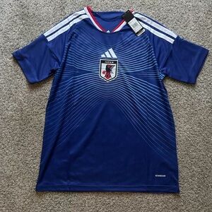 Adidas Blue Soccer Jersey World Cup Japan jersey